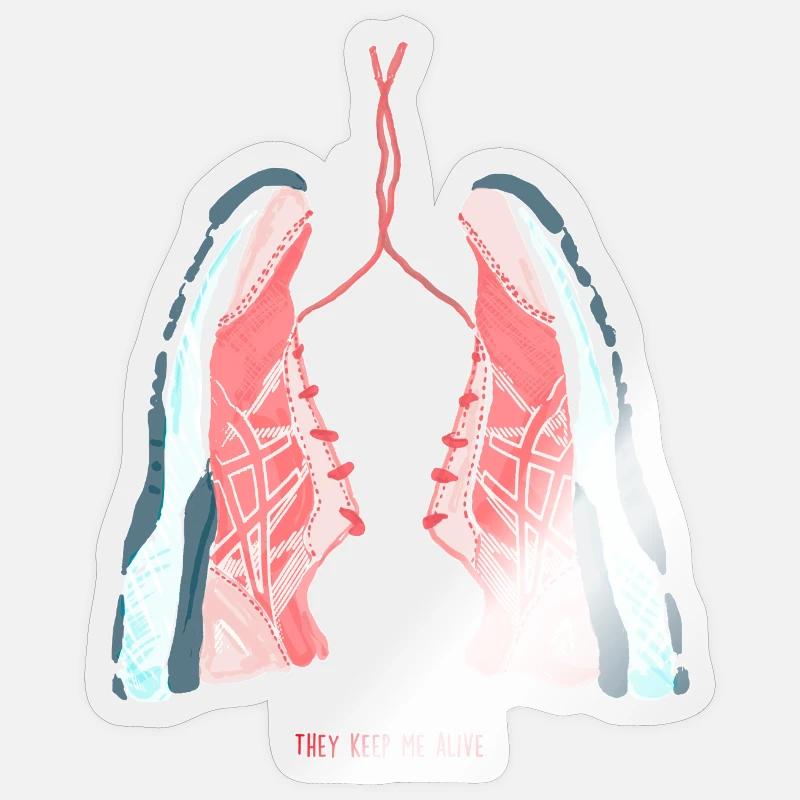 amoureux de la course - Sticker taille S (10 x 10 cm) - brillant transparent