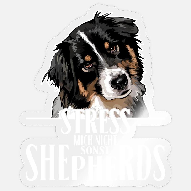 AUSTRALIAN SHEPHERD Spruch Wilsigns Aussie Hunde - Sticker Größe S (10 x 10 cm) - Transparent glänzend