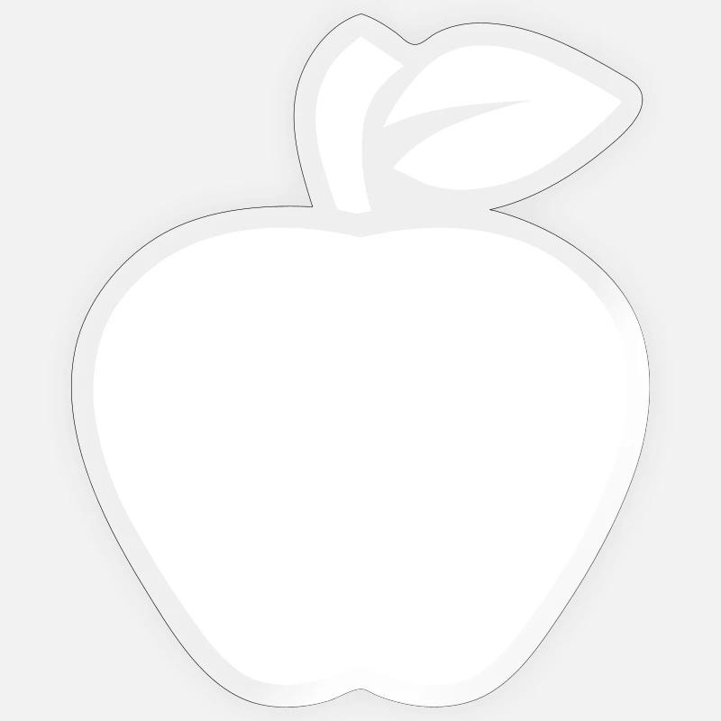 Ein leckerer Apfel - Sticker Größe S (10 x 10 cm) - Transparent glänzend