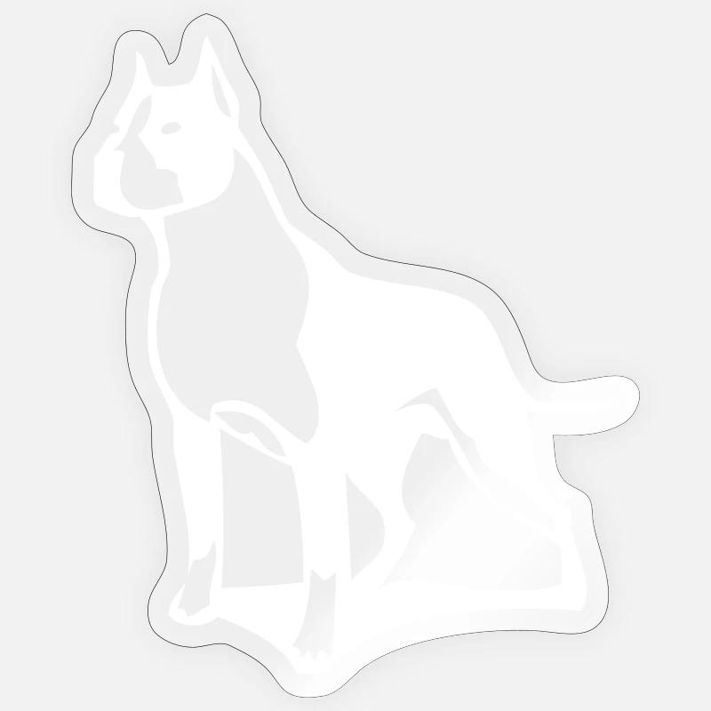 A pit bull that protects its territory Sticker size S (10 x 10 cm)