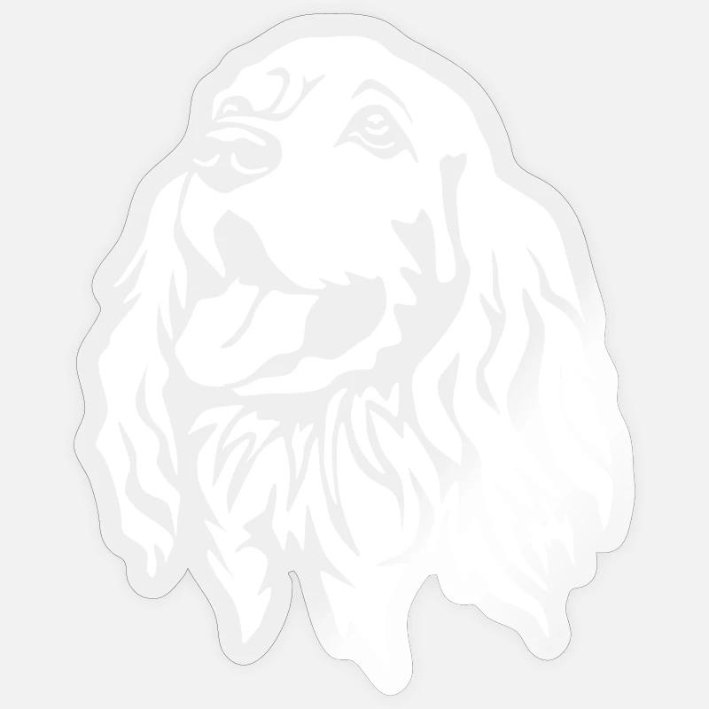 Cocker Spaniel "Black Edition" - Sticker Größe S (10 x 10 cm) - Transparent glänzend