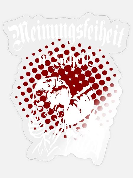Meinungsfreiheit - Sticker Größe S (10 x 10 cm) - Transparent glänzend