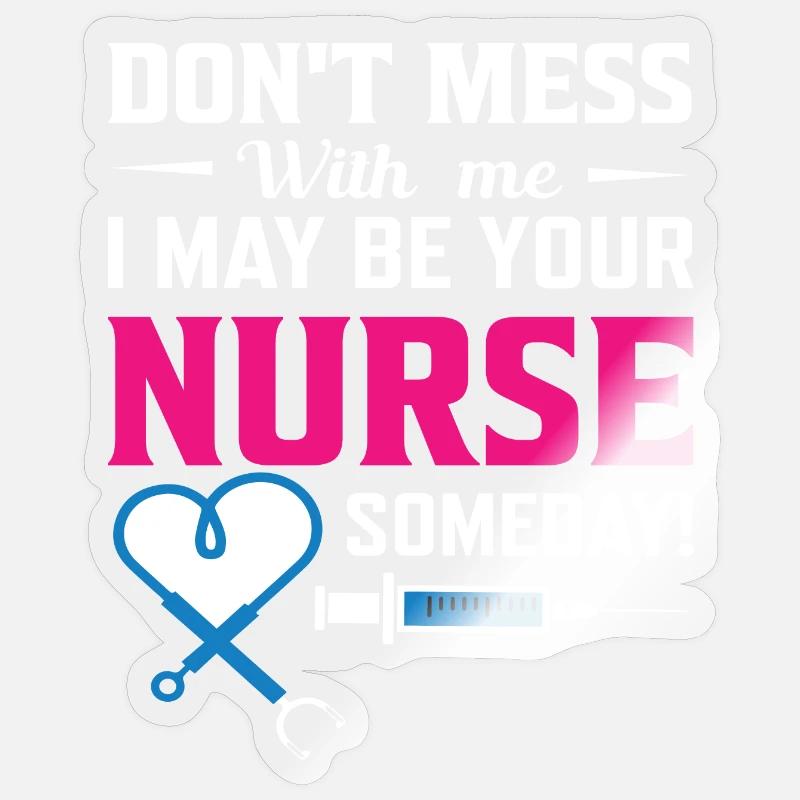 Krankenschwester - Sticker Größe S (10 x 10 cm) - Transparent glänzend