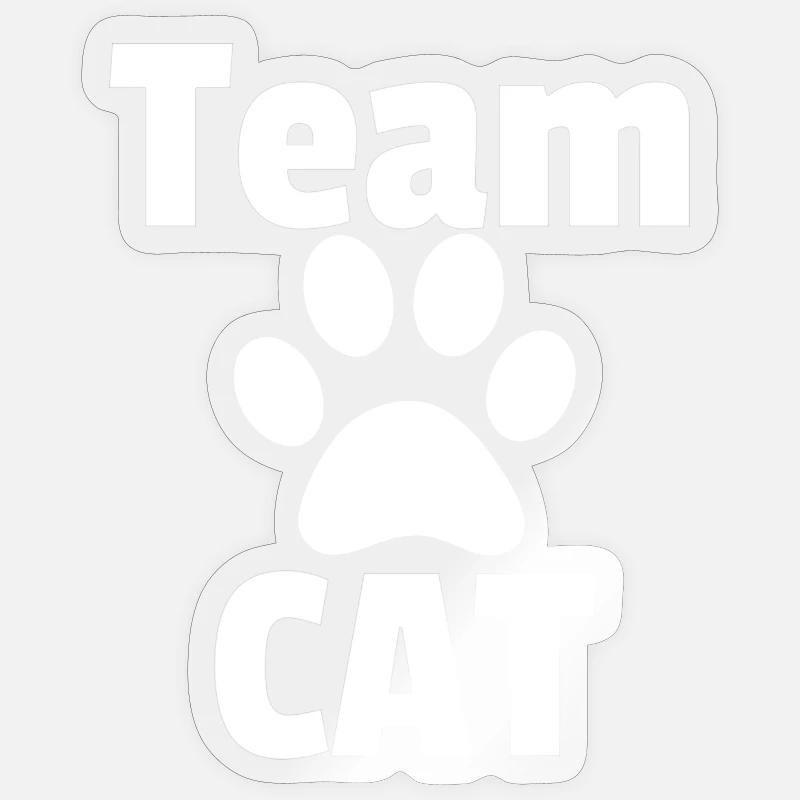 Team CAT - Sticker size S (10 x 10 cm) - transparent glossy