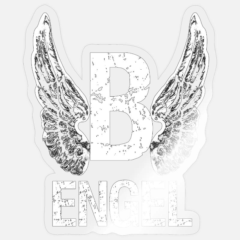 (B) ENGEL - Sticker taille S (10 x 10 cm) - brillant transparent