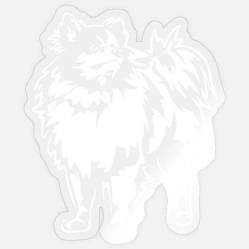 Spitz « Édition Noire » - Sticker taille S (10 x 10 cm) - brillant transparent