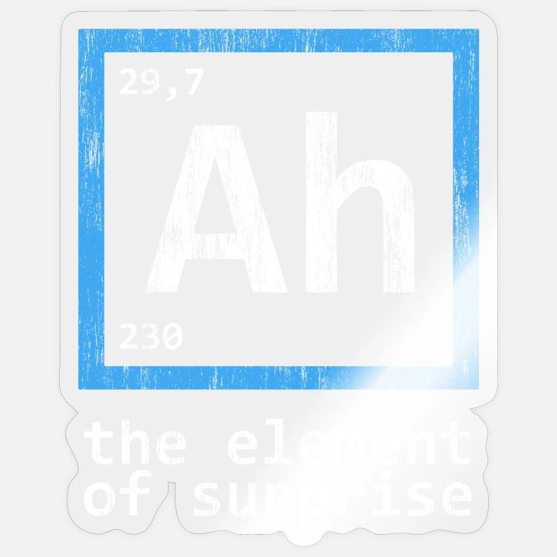Periodic Table Element Surprise - Sticker size S (10 x 10 cm) - transparent glossy
