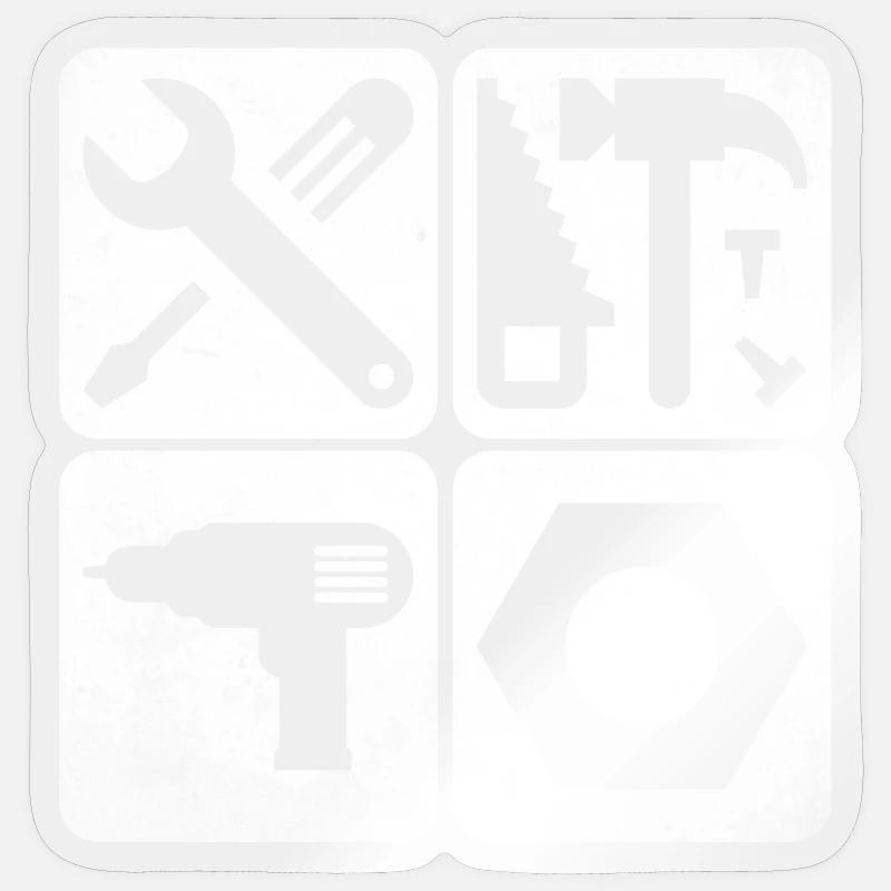 Tooling Tools - Sticker size S (10 x 10 cm) - transparent glossy