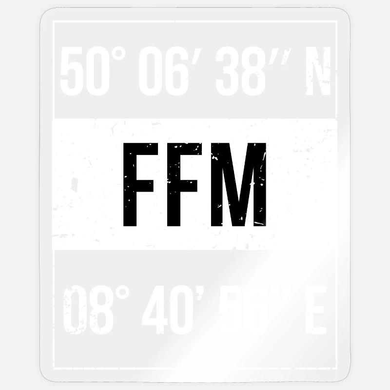 FFM coordinates Frankfurt am Main Sticker size S (10 x 10 cm)