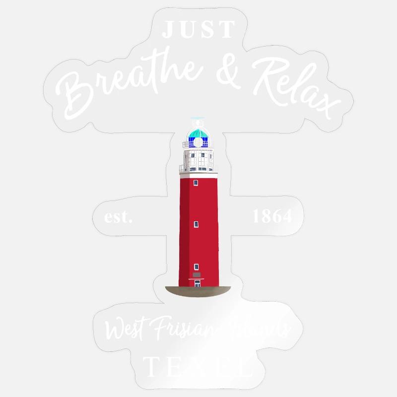 Texel, Relax Lighthouse Eierland, Pays-Bas Sticker taille S (10 x 10 cm)