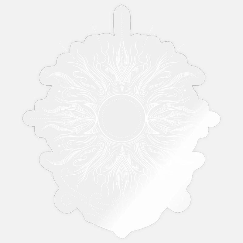 Mittsommer Sonne mit Triple Moon - Sticker Größe S (10 x 10 cm) - Transparent glänzend
