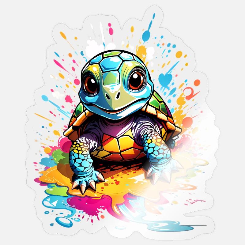Turtle Sticker size S (10 x 10 cm)