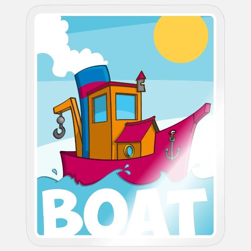 Buntes Bild eines lustigen Schleppers Sticker Größe S (10 x 10 cm)