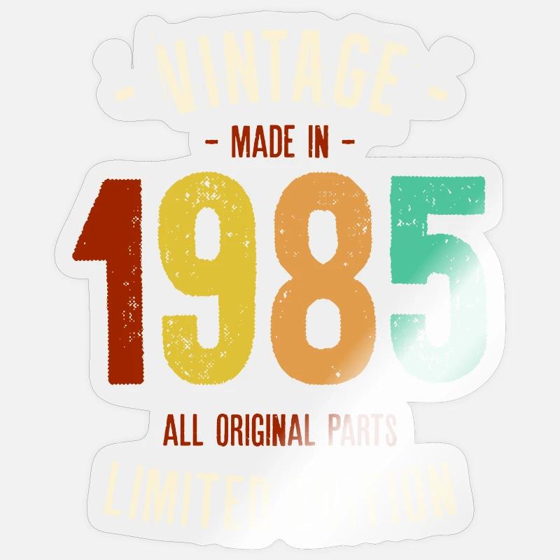 Millésime 1985 Edition Limitée - Sticker taille S (10 x 10 cm) - brillant transparent
