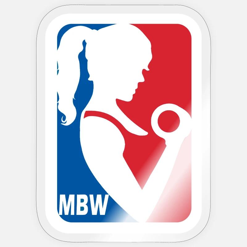 MBW Silhouette Balllogo - Sticker Größe S (10 x 10 cm) - Transparent glänzend