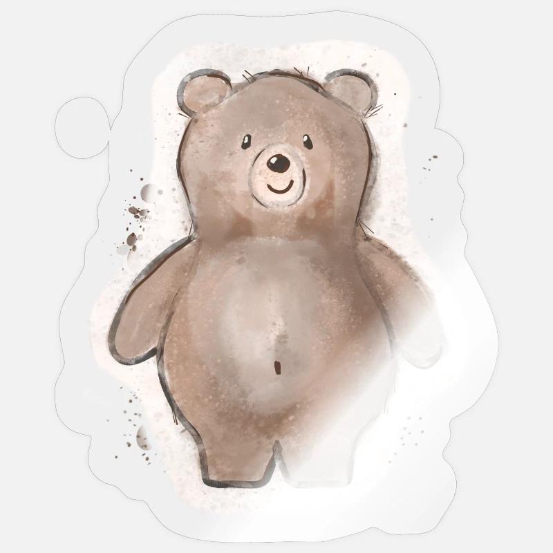 Dicker Bär Sticker Größe S (10 x 10 cm)