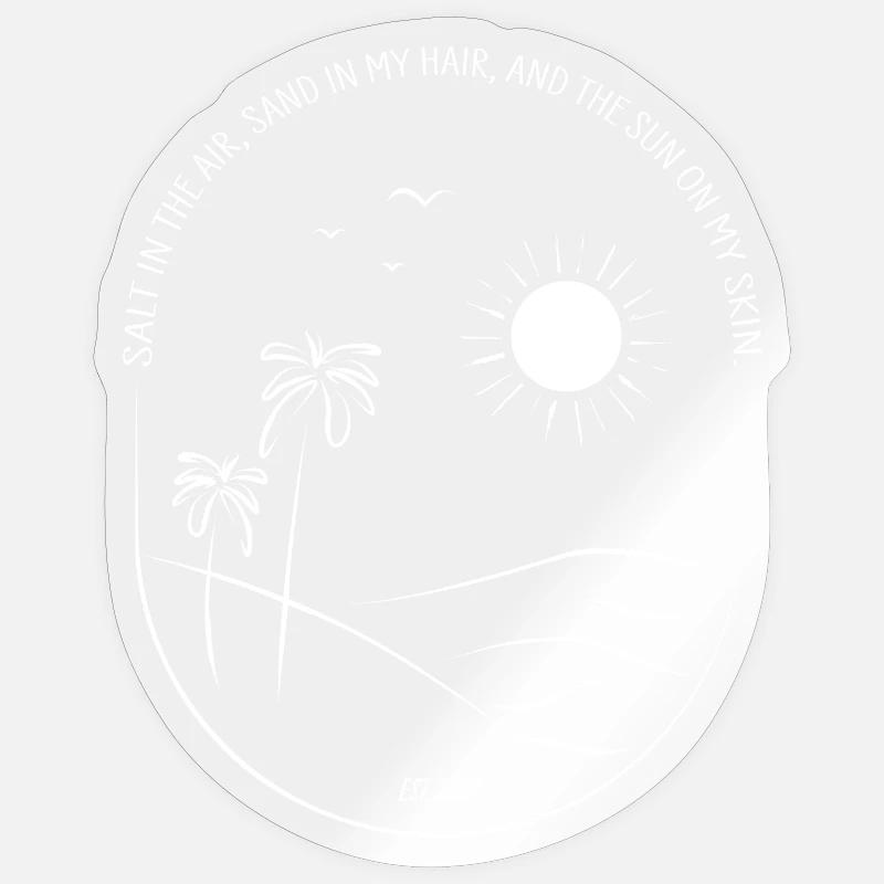 Du sel dans l’air - Sticker taille S (10 x 10 cm) - brillant transparent