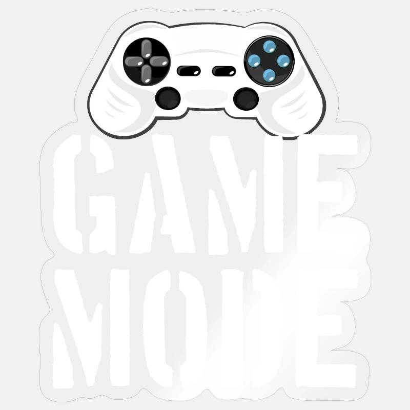 Game Mode - Sticker Größe S (10 x 10 cm) - Transparent glänzend