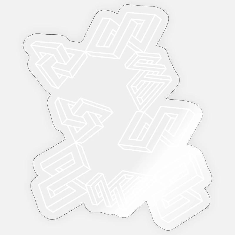 Optical illusion Sticker size S (10 x 10 cm)