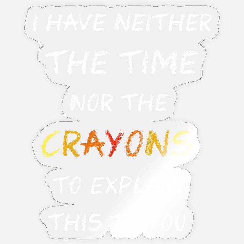 Pas les crayons de couleur Sticker taille S (10 x 10 cm)