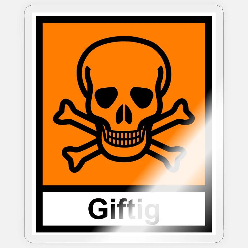 Poisonous - Sticker size S (10 x 10 cm) - transparent glossy