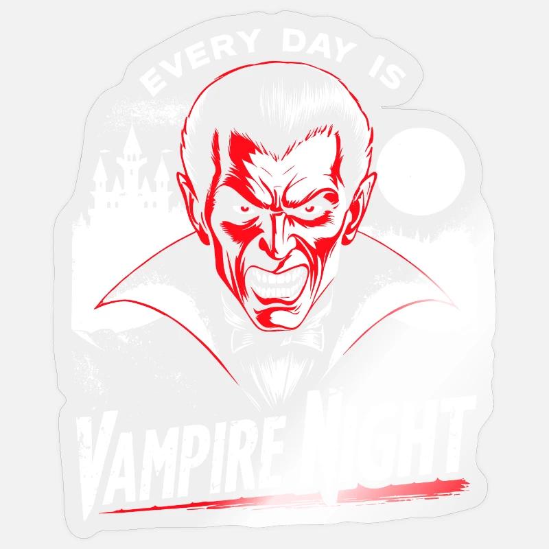 Cooles Vampir Design Sticker Größe S (10 x 10 cm)