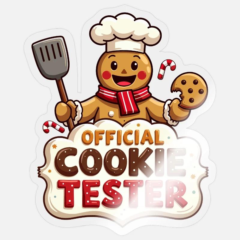 Offizieller Cookie Tester Design - Sticker Größe S (10 x 10 cm) - Transparent glänzend