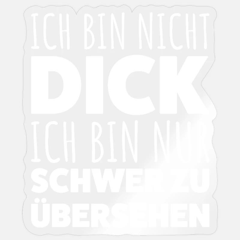 Pas gras, difficile à manquer Sticker taille S (10 x 10 cm)