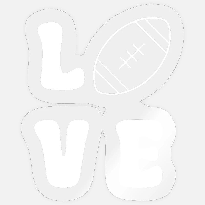 A Ballon de football L V E Blanc2 - Sticker taille S (10 x 10 cm) - brillant transparent