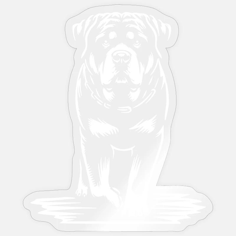 Rottweiler "Black Edition" - Sticker size S (10 x 10 cm) - transparent glossy