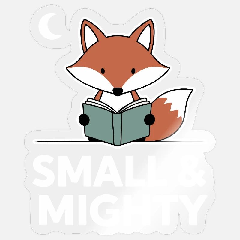 Clever Fox - Small & Mighty Sticker size S (10 x 10 cm)