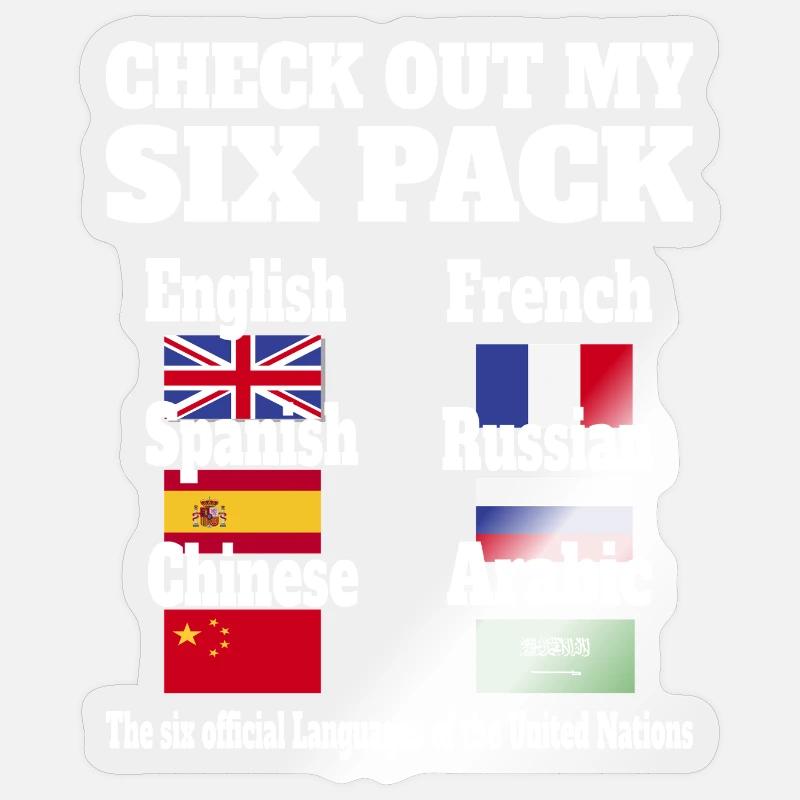 Languages Sixpack Sticker size S (10 x 10 cm)