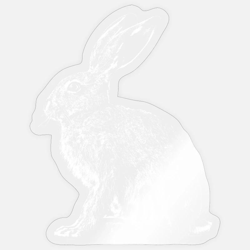 Hare / Hare / Hare / Bunny - Sticker size S (10 x 10 cm) - transparent glossy
