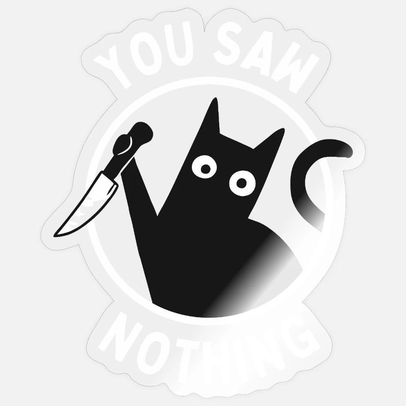 Vous n’avez rien vu - Sticker taille S (10 x 10 cm) - brillant transparent