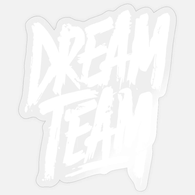 Équipe de rêve - Sticker taille S (10 x 10 cm) - brillant transparent