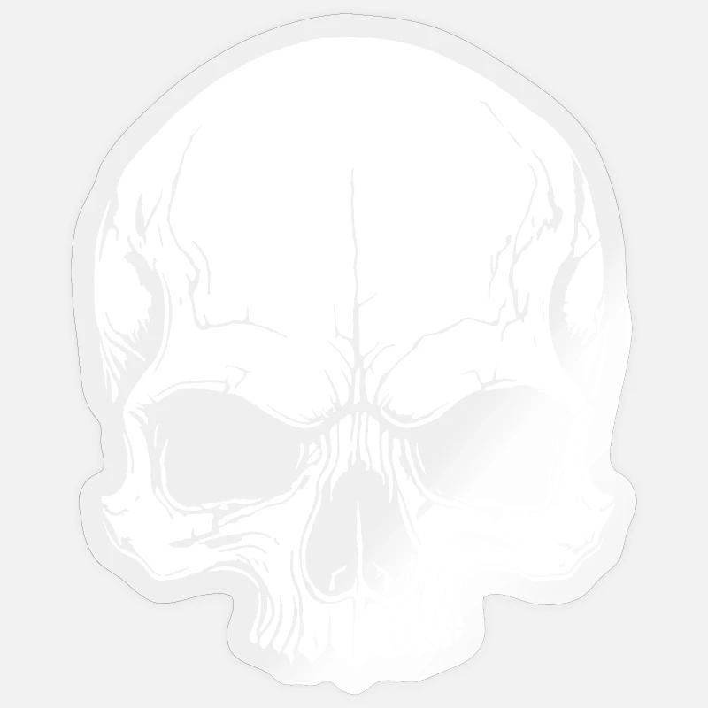 Cool skull design - Sticker size S (10 x 10 cm) - transparent glossy