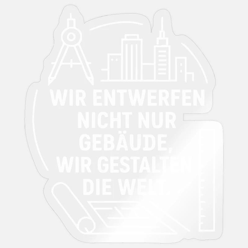 Architecture et design - Sticker taille S (10 x 10 cm) - brillant transparent
