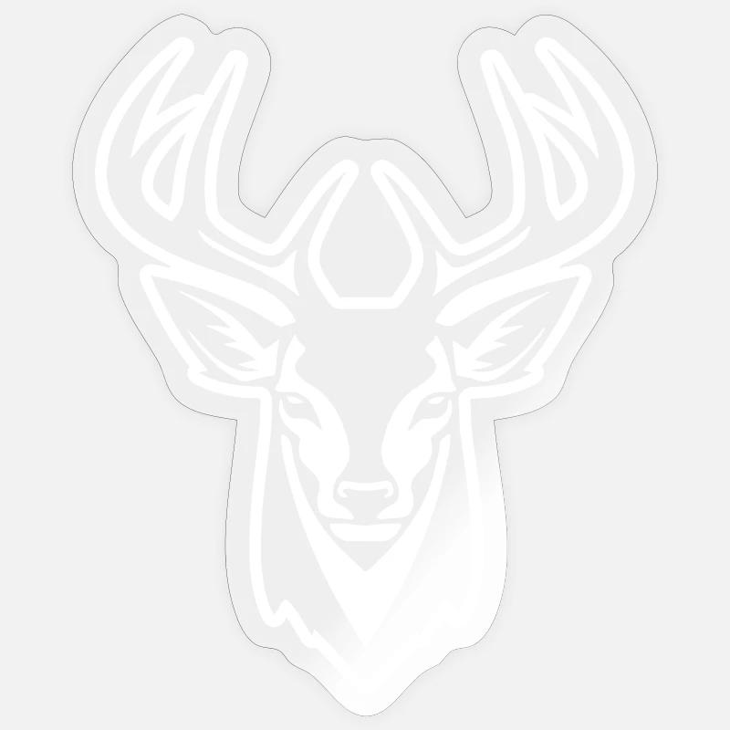 Deer Head Sticker size S (10 x 10 cm)