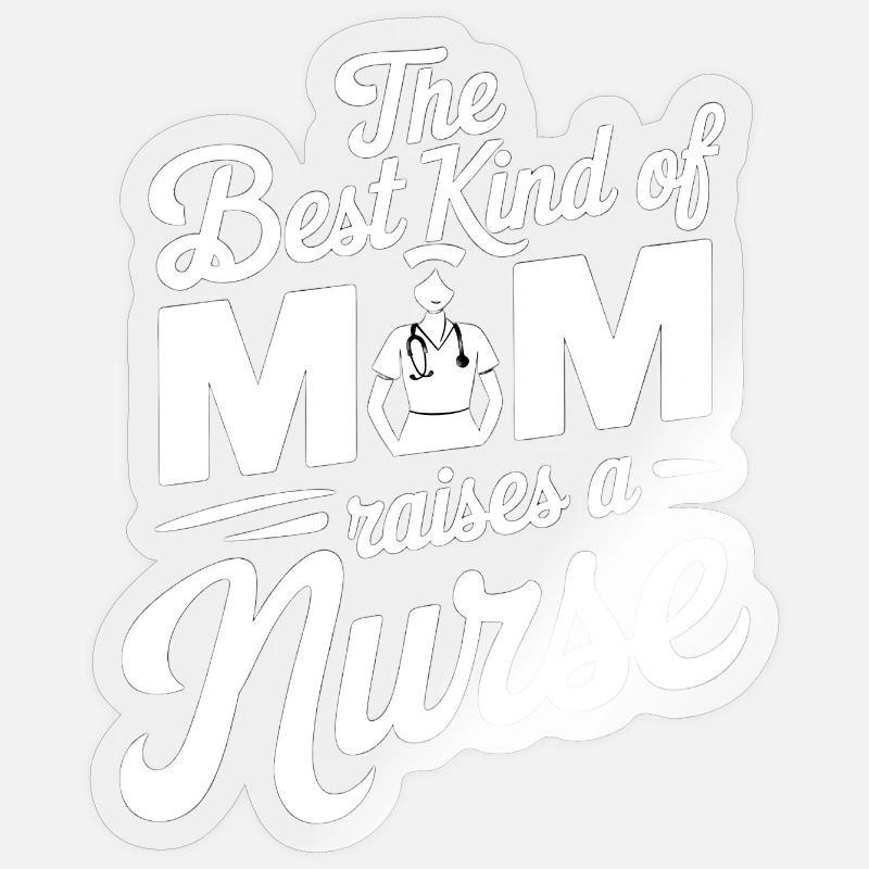 Die beste Mutter zieht eine Krankenschwester groß Sticker Größe S (10 x 10 cm)