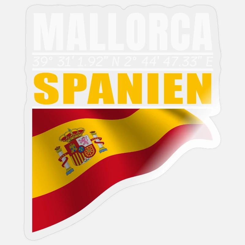 Majorque - Sticker taille S (10 x 10 cm) - brillant transparent