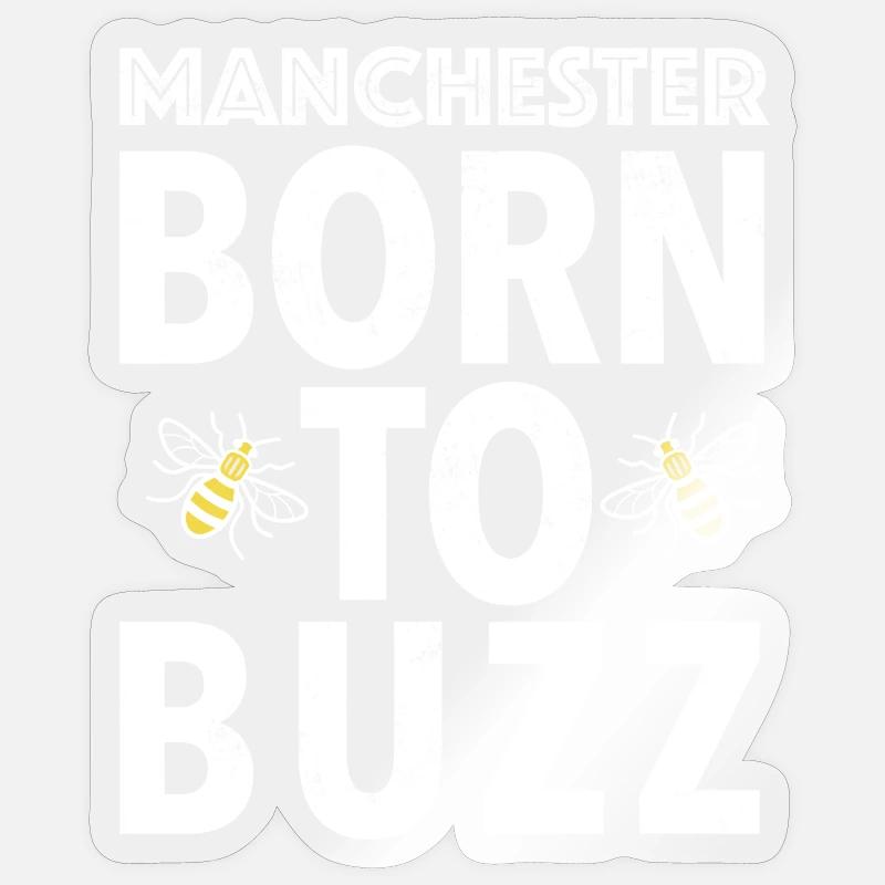 BORN_TO_BUZZ - Sticker taille S (10 x 10 cm) - brillant transparent
