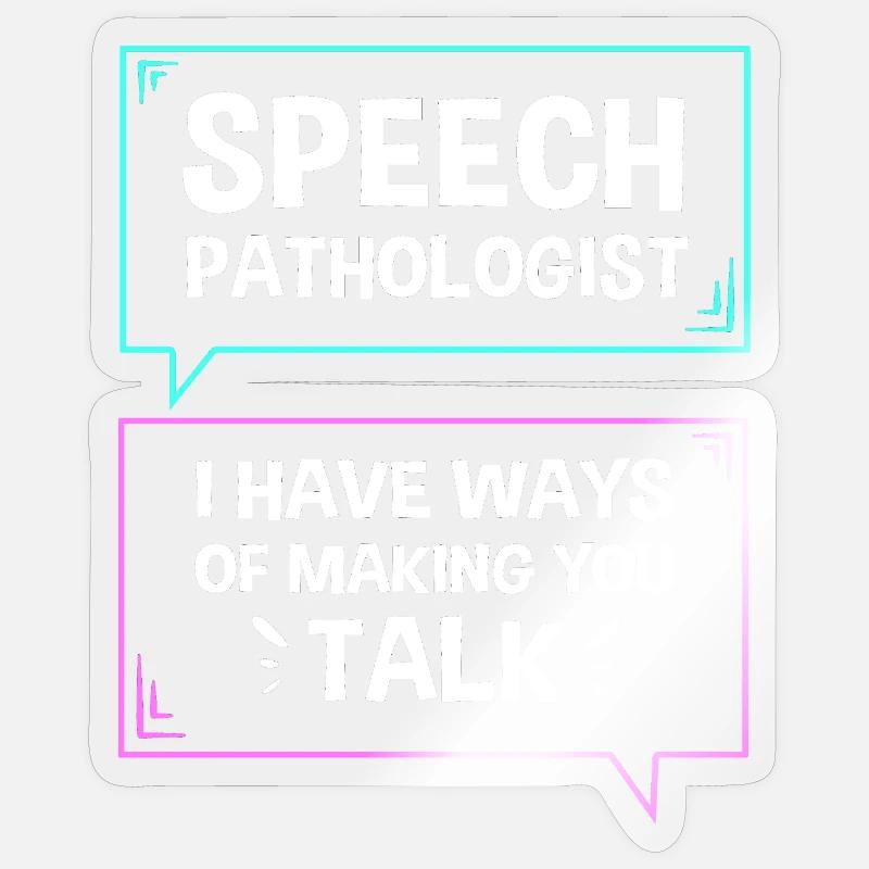 Sprachpathologe SLP Logopäde - Sticker Größe S (10 x 10 cm) - Transparent glänzend