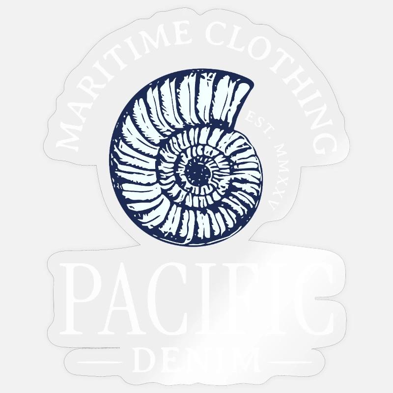 Nautical Shell Spiral Print Sticker size S (10 x 10 cm)