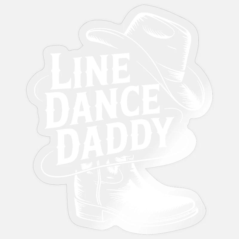 Style Daddy Cowboy en ligne - Sticker taille S (10 x 10 cm) - brillant transparent