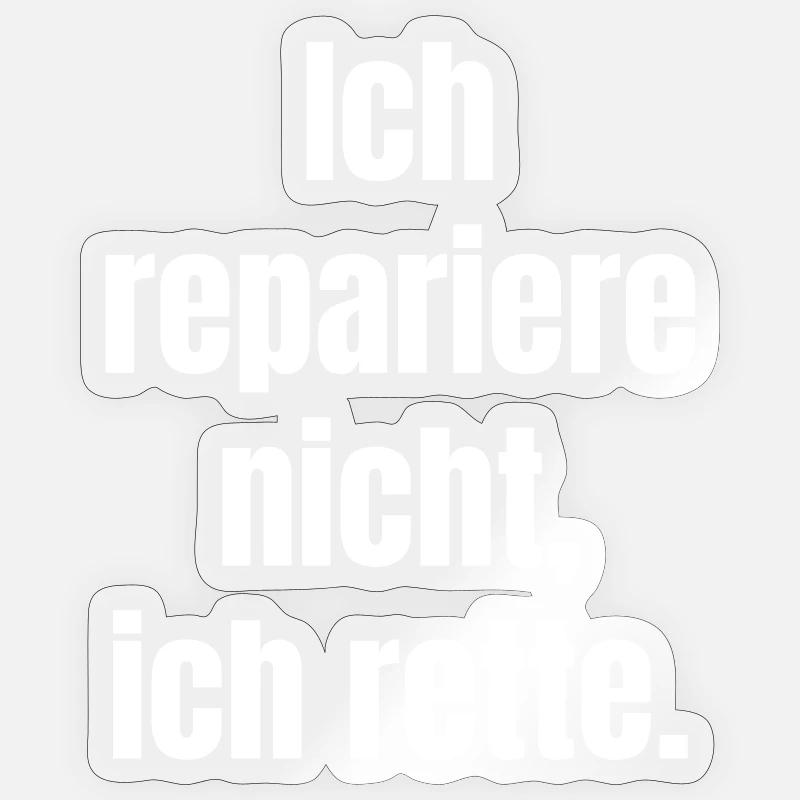 Je sauvegarde, pas je répare - Sticker taille S (10 x 10 cm) - brillant transparent