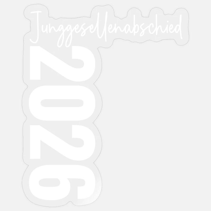 Bachelor party 2026 - Sticker size S (10 x 10 cm) - transparent glossy