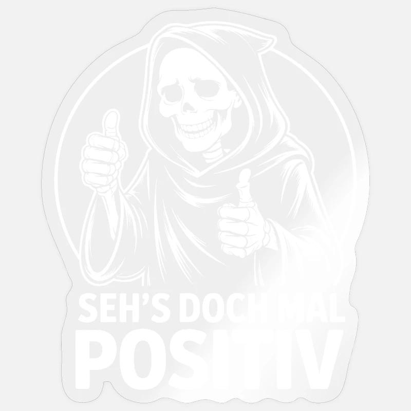 Pros: Grim Reaper - Sticker size S (10 x 10 cm) - transparent glossy