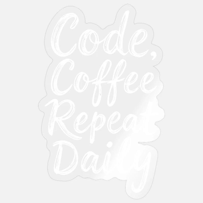 Code Schlaf Debug Wiederholungsprogramm Shirt Sticker Größe S (10 x 10 cm)