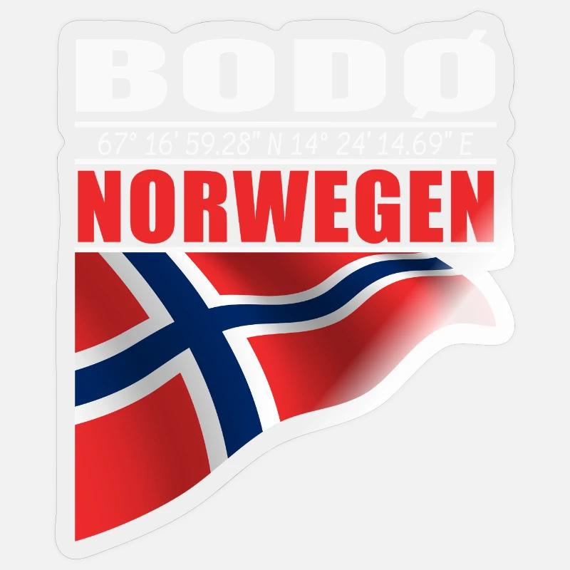 BODØ - Sticker size S (10 x 10 cm) - transparent glossy