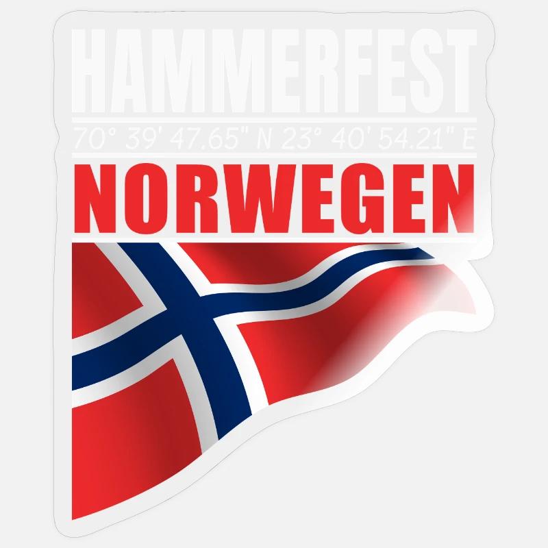 Hammerfest - Sticker size S (10 x 10 cm) - transparent glossy